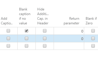 Manage blank fields