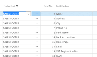 Customize the footer