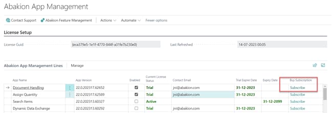 Abakion App Management