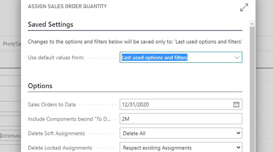 Easy bulk re-assignment of sales order quantities