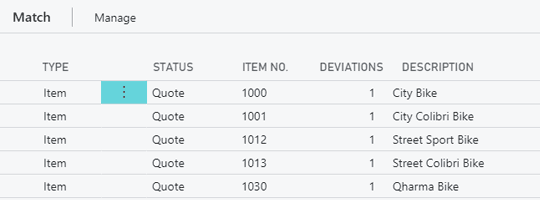 Matches in search with Sales Configurator in Dynamics 365 Business Central