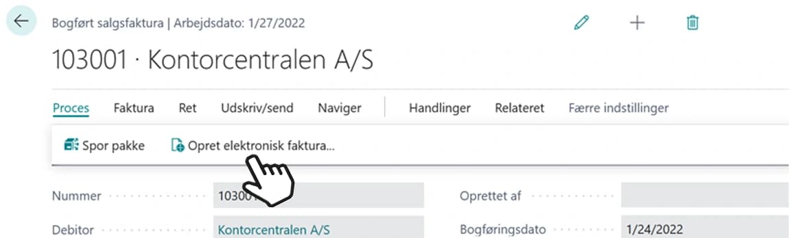 Create electronic invoice in Dynamics 365 Business Central