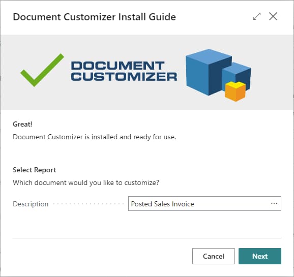 Assisted Setup of Document Customizer