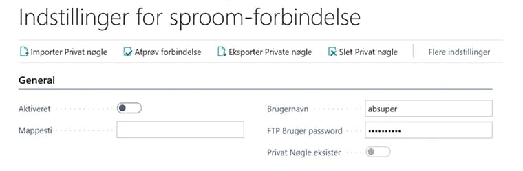 Sproom configuration in Dynamics 365 Business Central