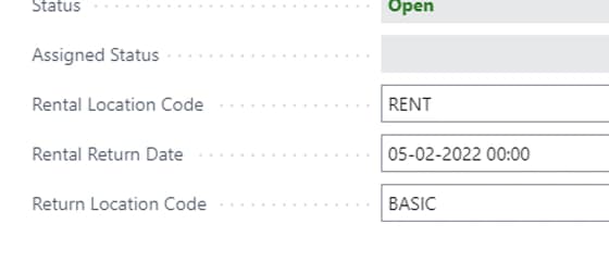 Extend the rental period in Dynamics 365 Business Central