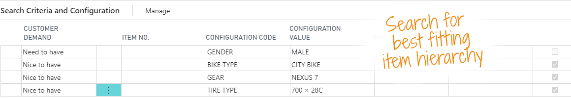 Searching with Sales Configurator
