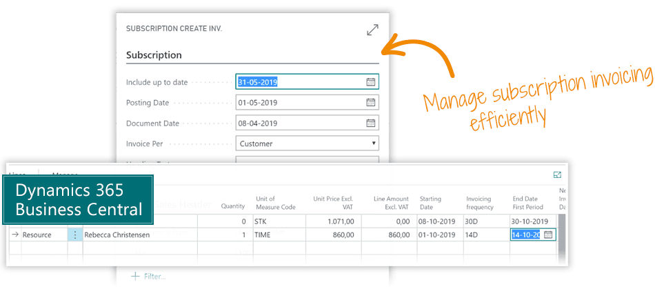 Subscription Management for Microsoft Dynamics 365 Business Central