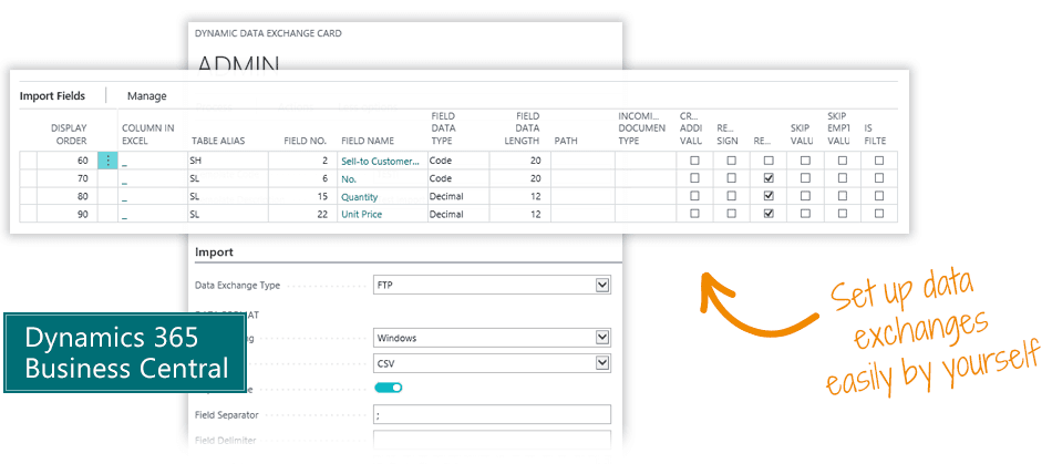 Dynamic Data Exchange for Microsoft Dynamics 365 Business Central