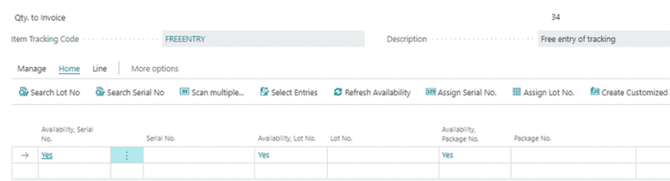 Item tracking on Intercompany orders