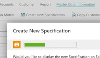 Guided setup for creating new specifications