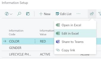 Edit data in Excel