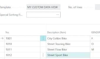 Custom data views