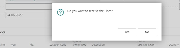 Receive the container in one go