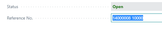 Reference Number in item configuration in Dynamics 365 Business Central