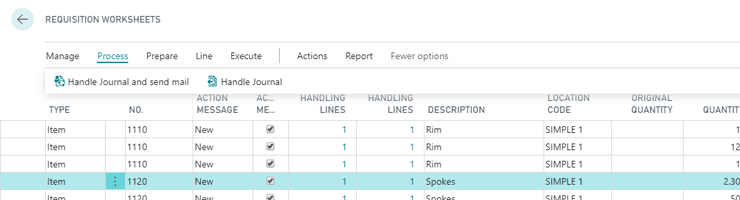Total control from the Requisition Worksheet in Dynamics 365 Business Central
