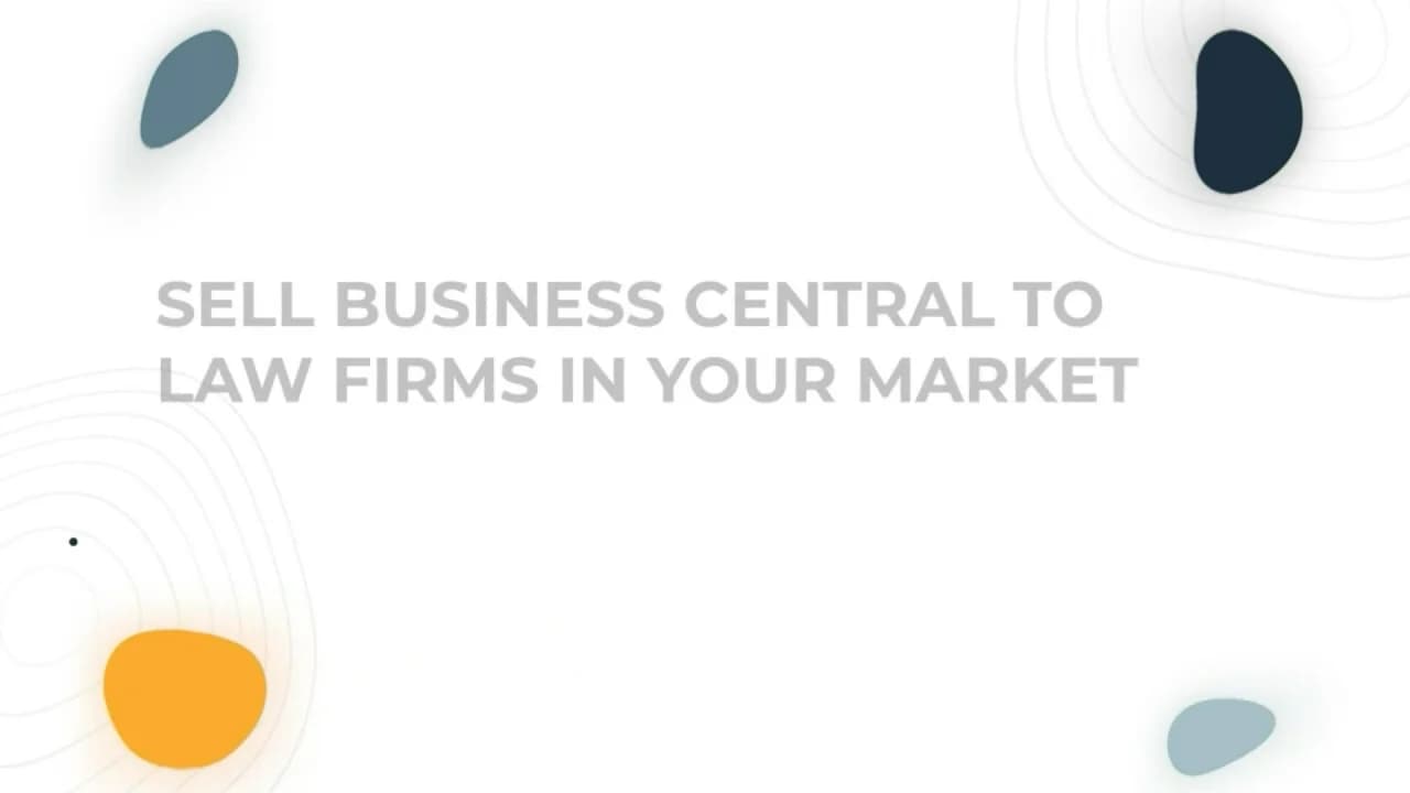 Webinaire : vendez Business Central aux cabinets d'avocats de votre marché