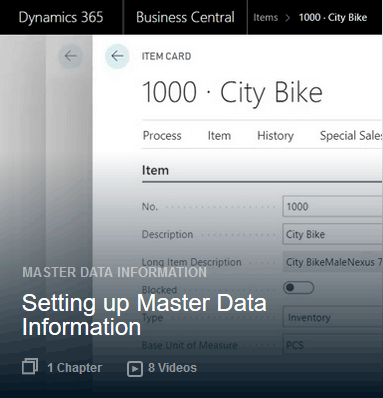 Configurar Master Data Information en Dynamics 365 Business Central