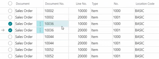 Sales Order Lines in Containers in Dynamics 365 Business Central
