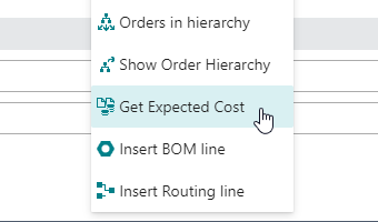 Expected Cost in item configuration in Dynamics 365 Business Central