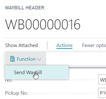 Send Waybill in Dynamics 365 Business Central
