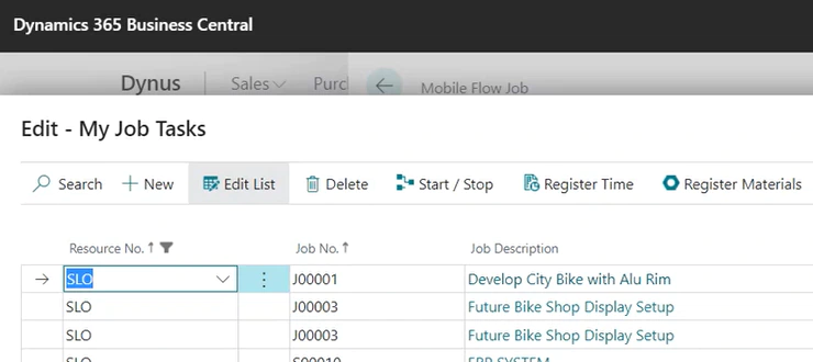 Overview in My Job Task in Dynamics 365 Business Central