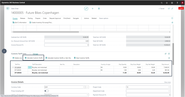 Create Waybill in Dynamics 365 Business Central
