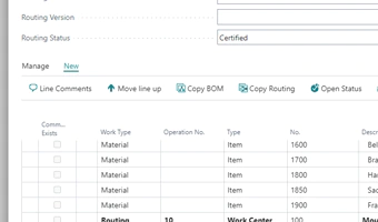 Sorting of components on the BOM in Dynamics 365 Business Central