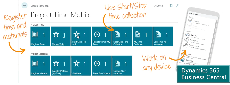 Project Time Mobile for Microsoft Dynamics 365 Business Central